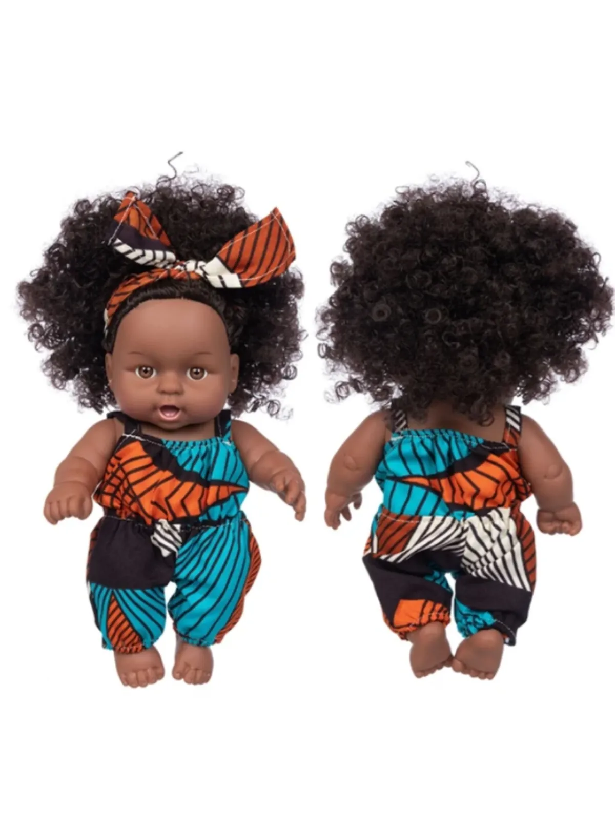 8" Cute and Cuddly Baby Doll with Beautiful Curly Hair