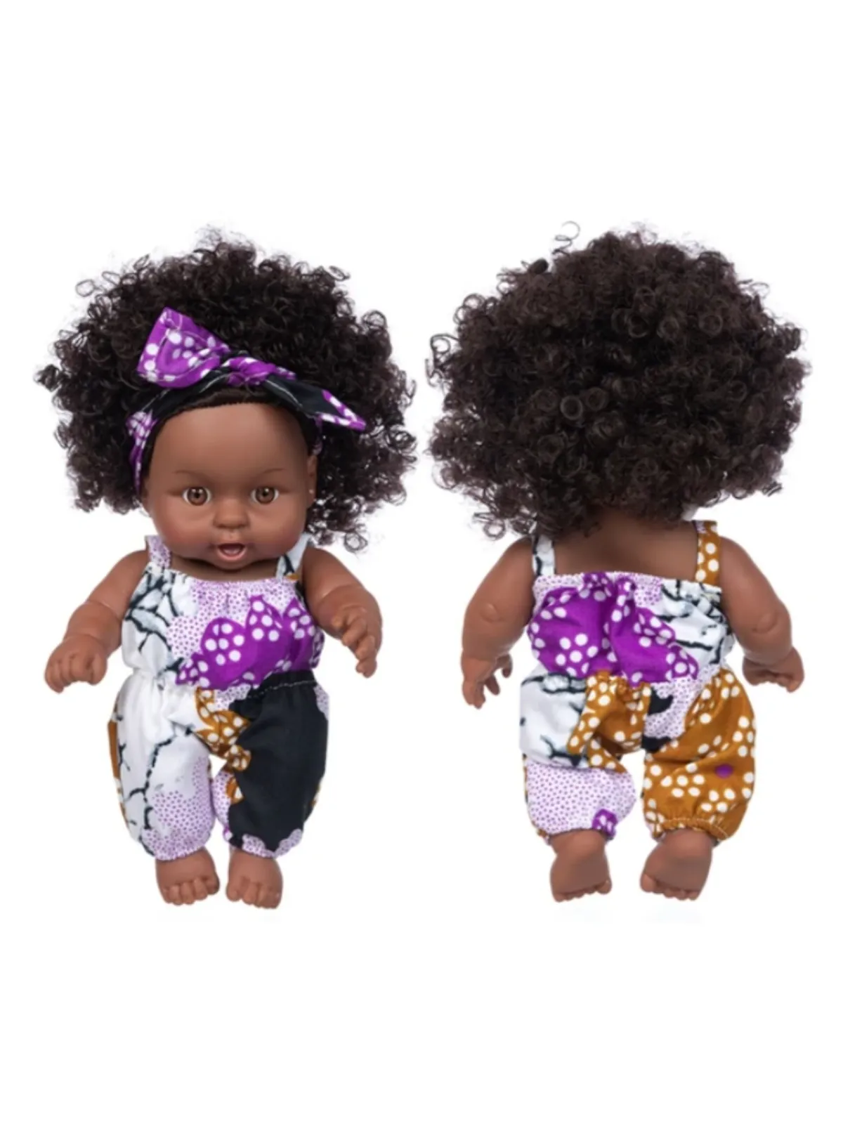 8" Cute and Cuddly Baby Doll with Beautiful Curly Hair