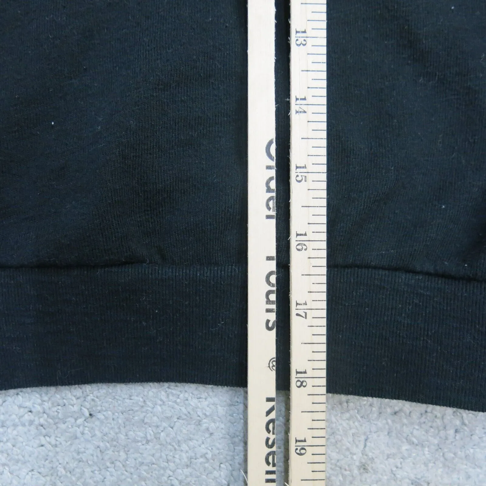 Abercrombie & Fitch Sweatshirt Womens Small Black Cropped Long Sleeve Crew Neck