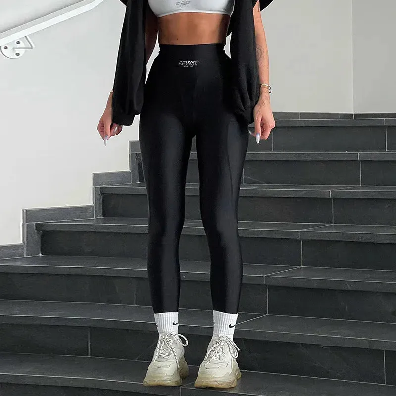 Hight Waist Letter Printed Legging