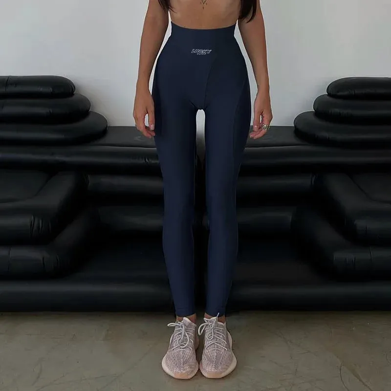 Hight Waist Letter Printed Legging