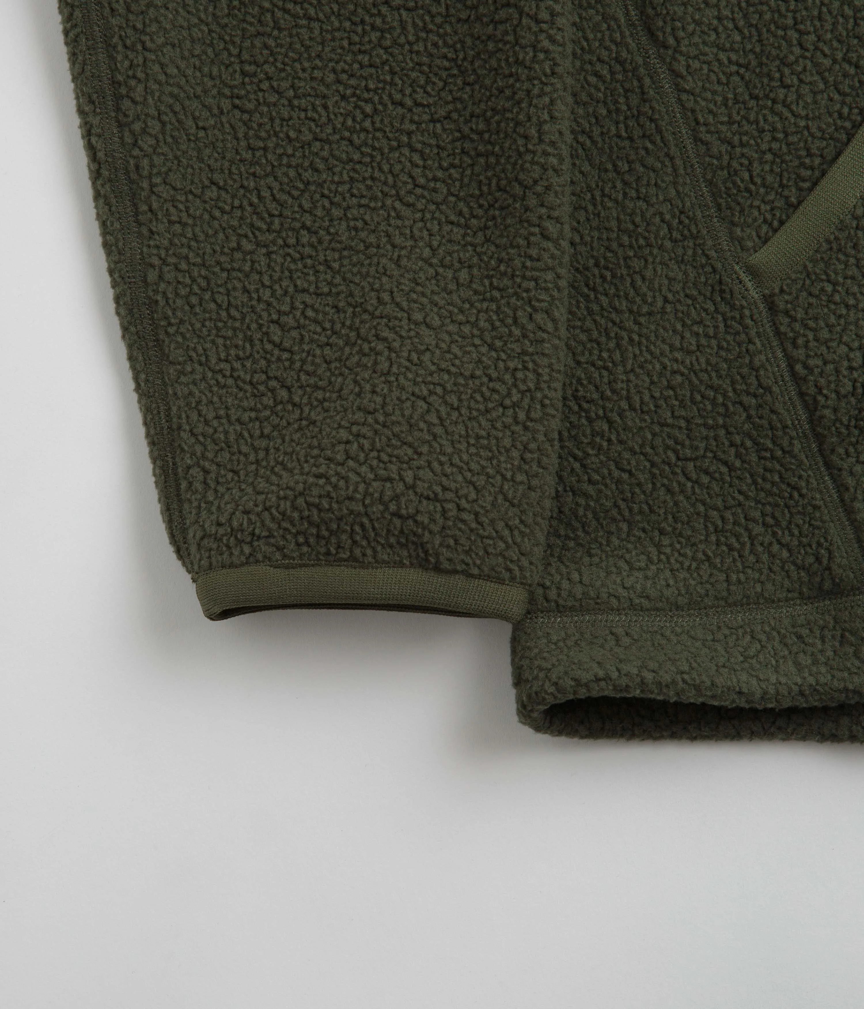 Norse Projects Tycho Pile Fleece Full Zip Jacket - Ivy Green