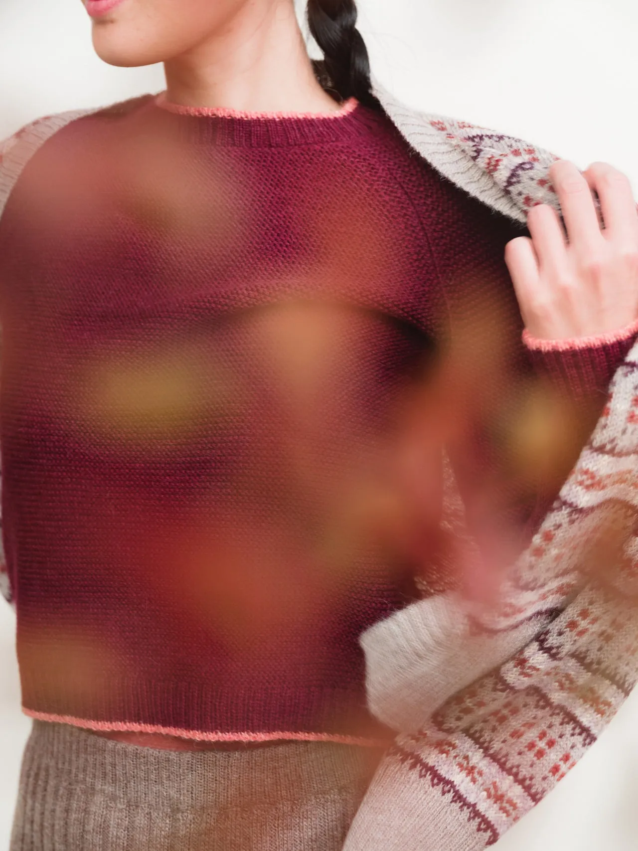 Women's Cable Crop Jumper - 100% Baby Alpaca - Light Peacock (S-L)